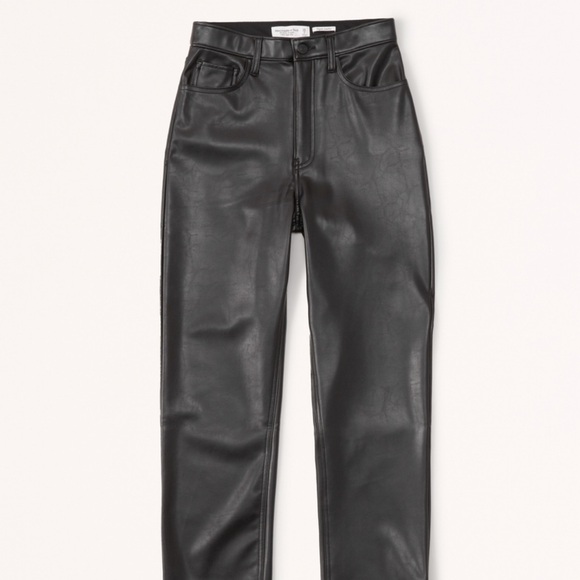 Abercrombie Leather Ankle Straight Pant - Picture 6 of 6